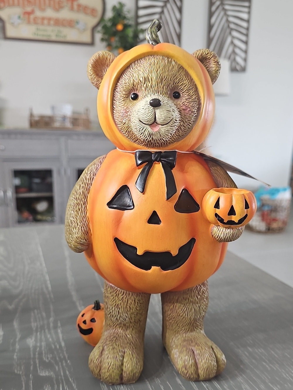 New! Sweet Street Halloween Teddy Bear In Pumpkin Costume